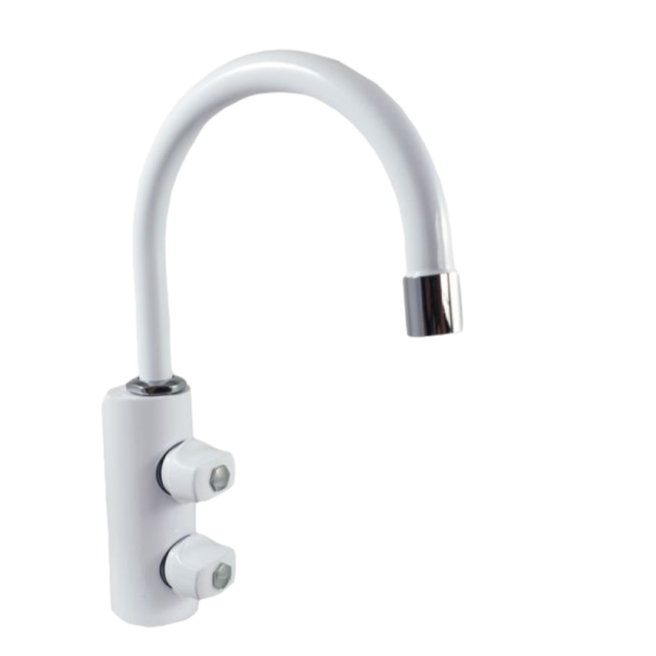 RUBINETTO DI PRELIEVO 2 VIE 6 MM BIANCO